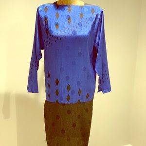 Vintage Geo Print Dress